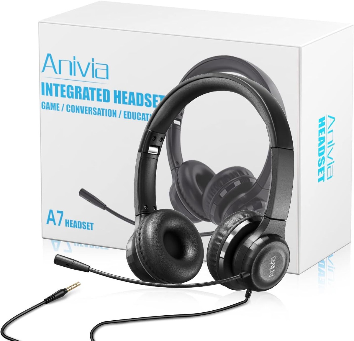 Foldable Gaming Headset w/Mic, Stereo Headphones for PC, PS4, Xbox