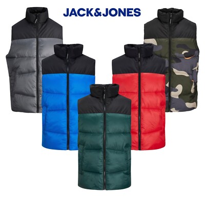 Herren Jack & Jones Weste leichte ärmellose Jacke warm wattiert Bodywarmer