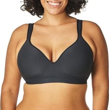 Bali Comfort Revolution Wireless Bra, Full-Coverage DF3463 Black 38C