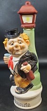 Vintage Decanter Music Box Ceramic for Hes a Jolly Good Fellow 13"