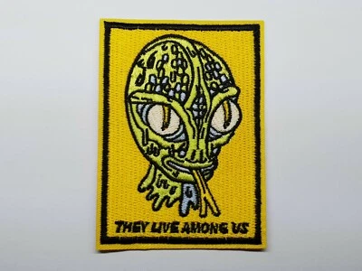 Reptilian humanoid iron on or sew on Patch Conspiracy Theory Michelle Obama - Image 1 of 2