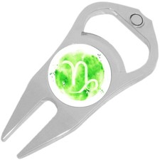Watercolor Capricorn Golf Ball Marker Divot Repair Tool Bottle Opener