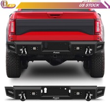 Offroad Steel Rear Bumper W Led Lights Winch Plate For 2018-2020 Ford F-150