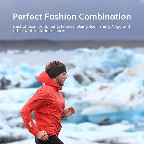 Winter Warm Fleece Headband Cold Weather Windproof Ear Muffs for Running Hiking - Picture 6 of 19