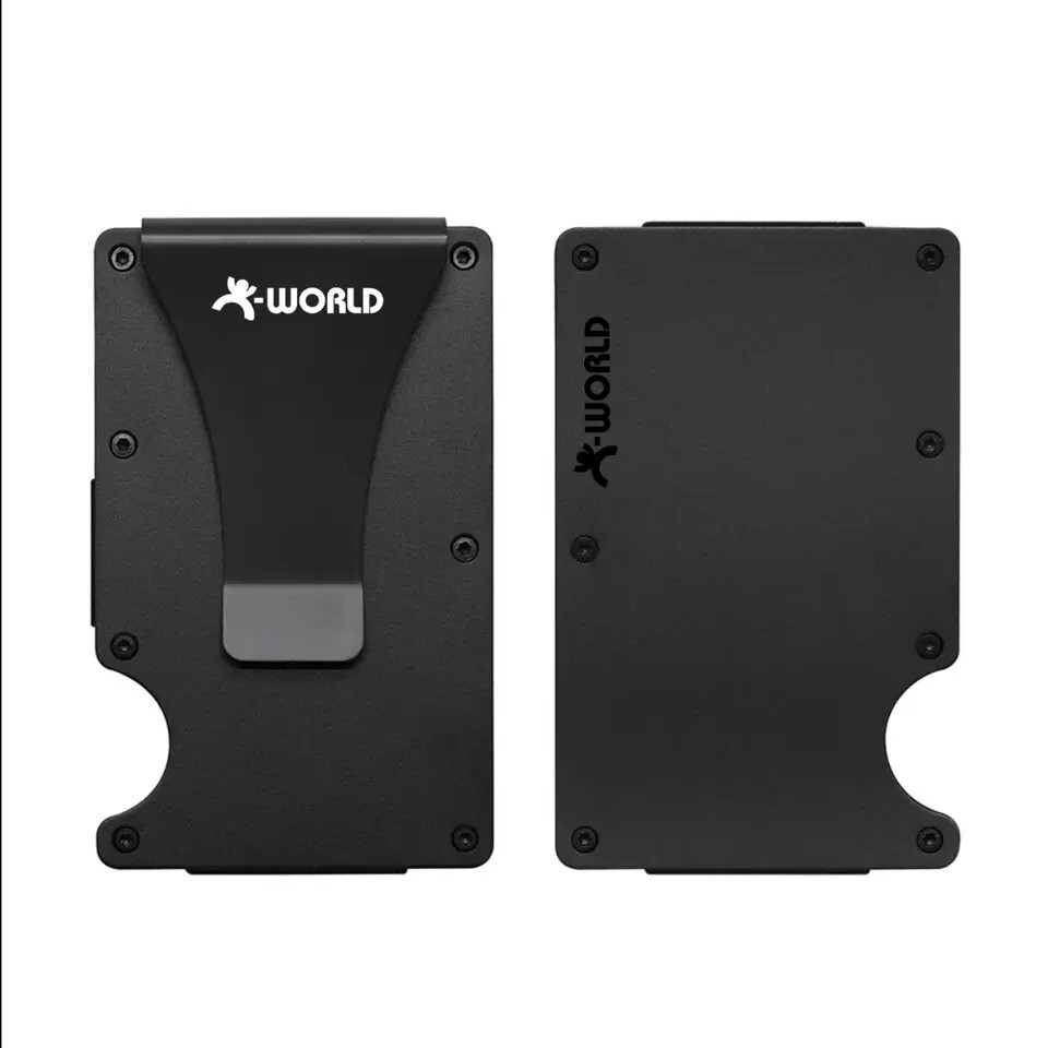 2023 Slim RFID Blocking Metal Money Clip Wallet – Aluminum Card Holder-image