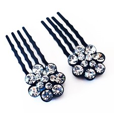 USA Mini Hair Comb Rhinestone Crystal hairpin Clip Wedding Bridal Clear 02