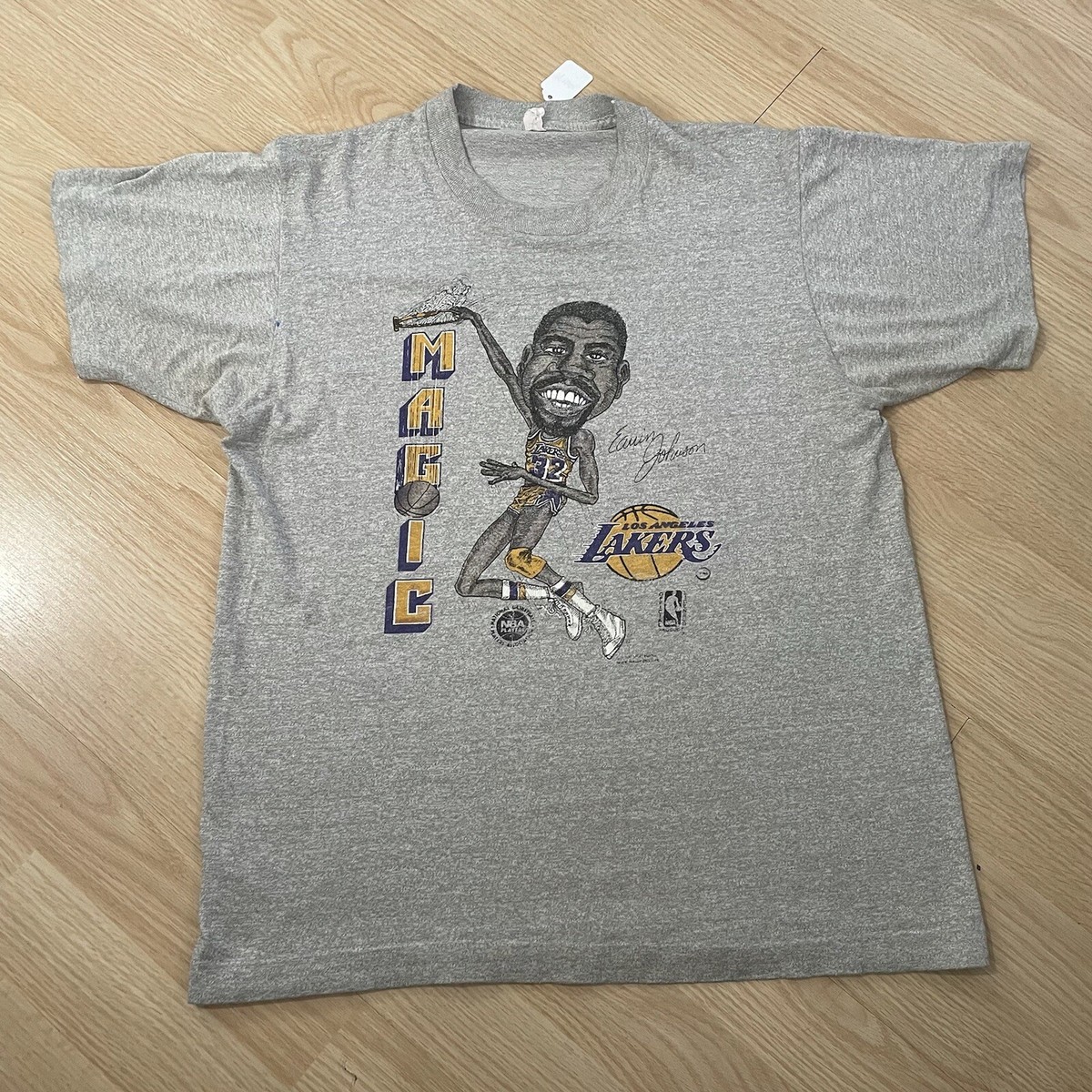 Vintage 80s Salem Magic Johnson Caricature Shirt Los Angeles