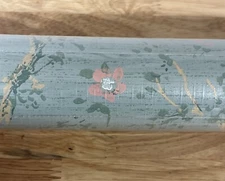 York Wallcoverings SD4121 70 Sq Ft Green Delicate Pink Flowers Floral Design New