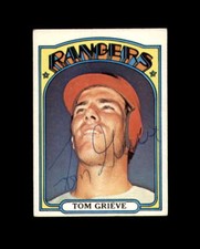Tom Grieve Hand Signed 1972 Topps Texas Rangers Autograph