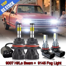For Ford Ranger 1994-2000 4pc 6000k Led Headlight Hilow Fog Light Bulbs Combo