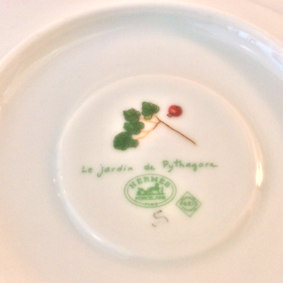 HERMES LE JARDIN DE PYTHAGORE SAUCER ONLY! 5 1/8