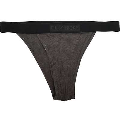 Gilly Hicks Hollister gerippt frech dunkel meliert grau Large 14 UK Slips Hose