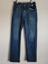 Arizona Original Jeans Girls Size 16 Slim Straight Denim Dark Blue