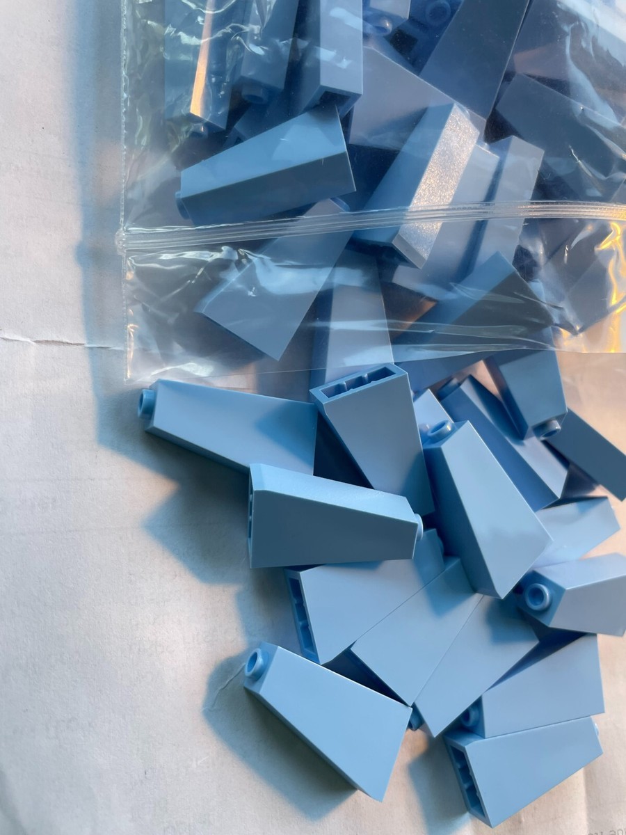 LEGO- NEW-#4460-BRIGHT LIGHT BLUE -SLOPE 75 2 X 1 X 3 OPEN STUD-10