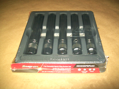 #ad New Snap on™ 5pc 3 8quot; Drive Essential Spark Plug Socket Set 205ESSPKPLG3 $309.99