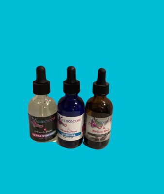 Kaleidoscope Coconut Oil 2oz + Miracle Drops Original 2oz + Extra Stregth Oil.
