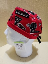 Atlanta Falcons Pennant Men's Skull/Chemo Surgical Scrub Hat/Cap Handmade
