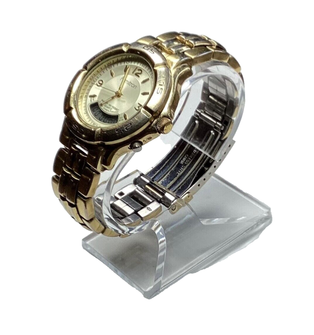 Armitron Mens Watch 20/1944 WR 165 Ft Chronograph Alarm Quartz New Battery