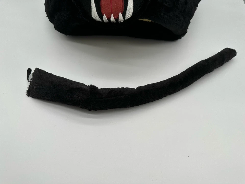 Dan Dee Big Black Cat Panther Halloween Mask Mascot Costume Head & Tail - Image 3 of 4