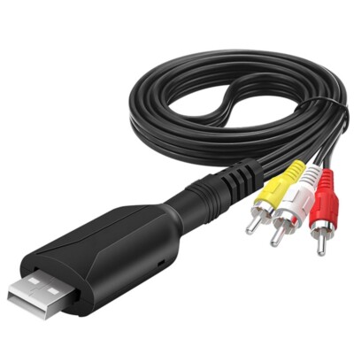 USB 2.0 Audio Video Capture Card AV Composite Adapter Cable 3RCA to USB Grabber