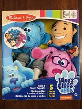 Melissa Doug Blue's Clues You Hand Finger Puppets 5 Pieces New