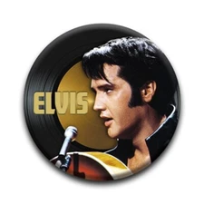 1.25" Pinback Button Elvis Presley 68 (Approx. 1¼", 32mm)