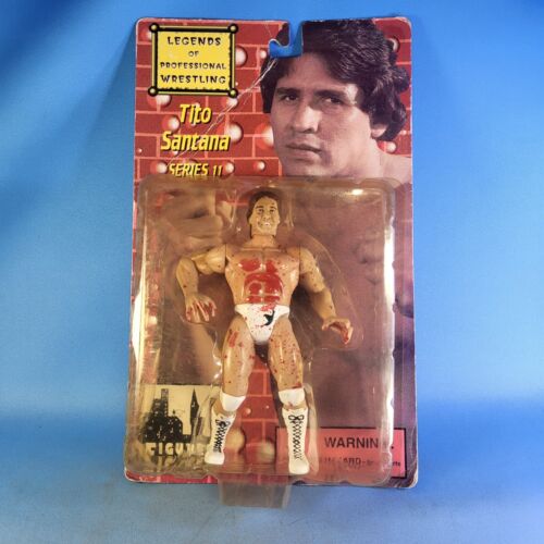 Tito Santana Bloody Ver Legends of Professional Wrestling Action Figures Toy Co - Afbeelding 1 van 4