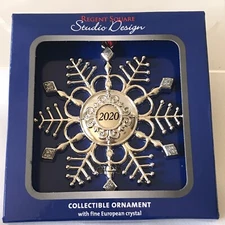 Regent Square Studio Design 2020 Snowflake Collectible Ornament European Crystal