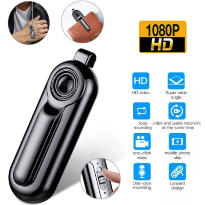 #ad Mini Wearable Necklace Camera Full HD Video Audio Voice Recording Small Recorder $32.33