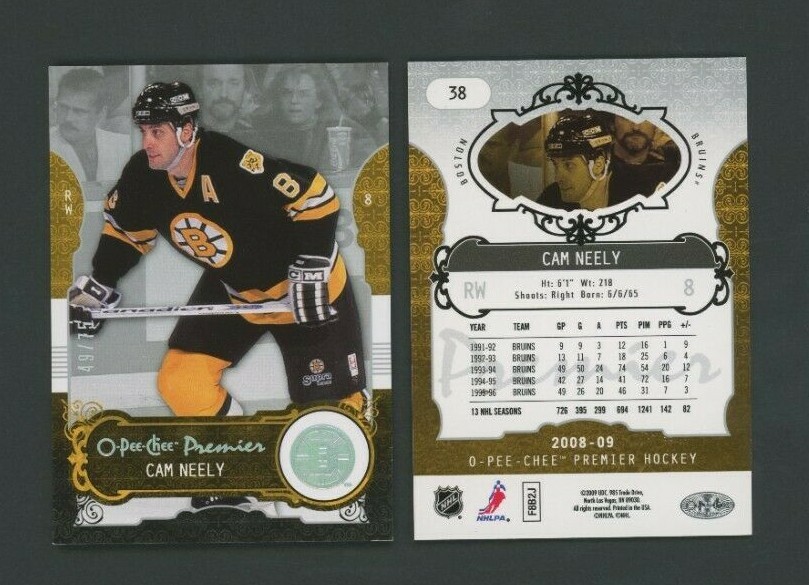 2008-09 O-PEE-CHEE PREMIER HOCKEY PARALLEL #38 CAM NEELY  /75 BRUINS  MINT
