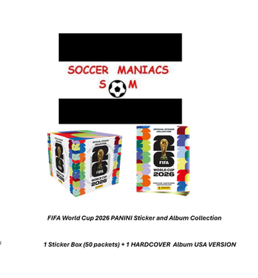 2026 Panini FIFA World Cup Soccer MEX/USA/CAN 50PKTS + HARDCOVER