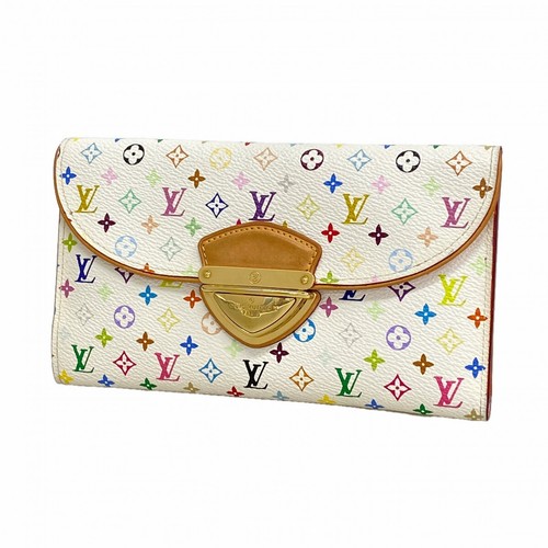 LOUIS VUITTON Monogram Multicolor Portefeuille Eugenie Wallet M93736 Blanc/Rich