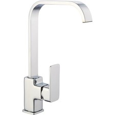 Basin Mixer Tap with Stainless Steel Spout Single Lever Chrome - Adexa 70248001
