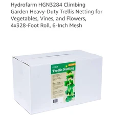 Climbing Garden Heavy-Duty Trellis Net 4x328ft Roll, 6" netting