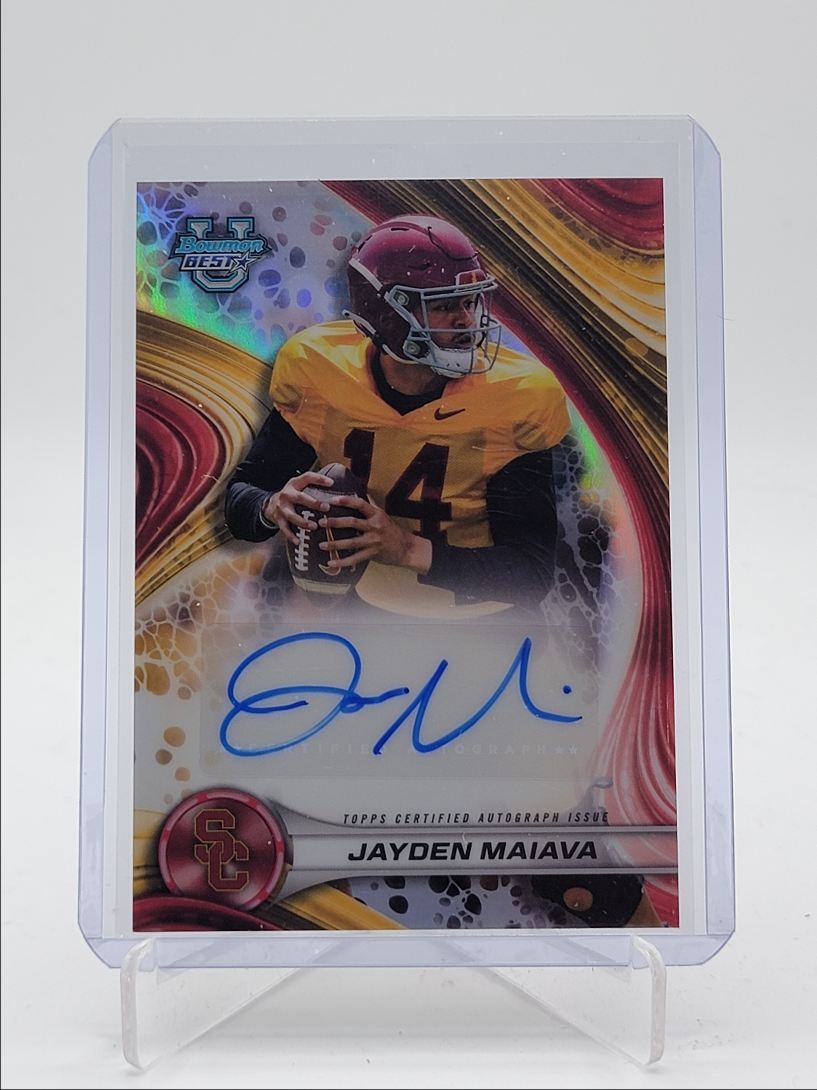 JAYDEN MAIAVA 2024 BOWMAN UNIVERSITY'S BEST OF 2024 AUTOGRAPH AUTO Q5542