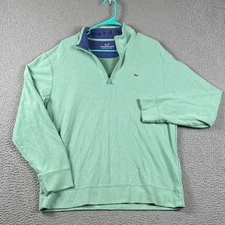 Vineyard Vines 1/4 Zip Pullover Sweater Men's Medium Green Causal Preppy