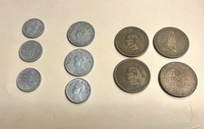 1950-1954 Republic Of China Taiwan Coins With Map On Back