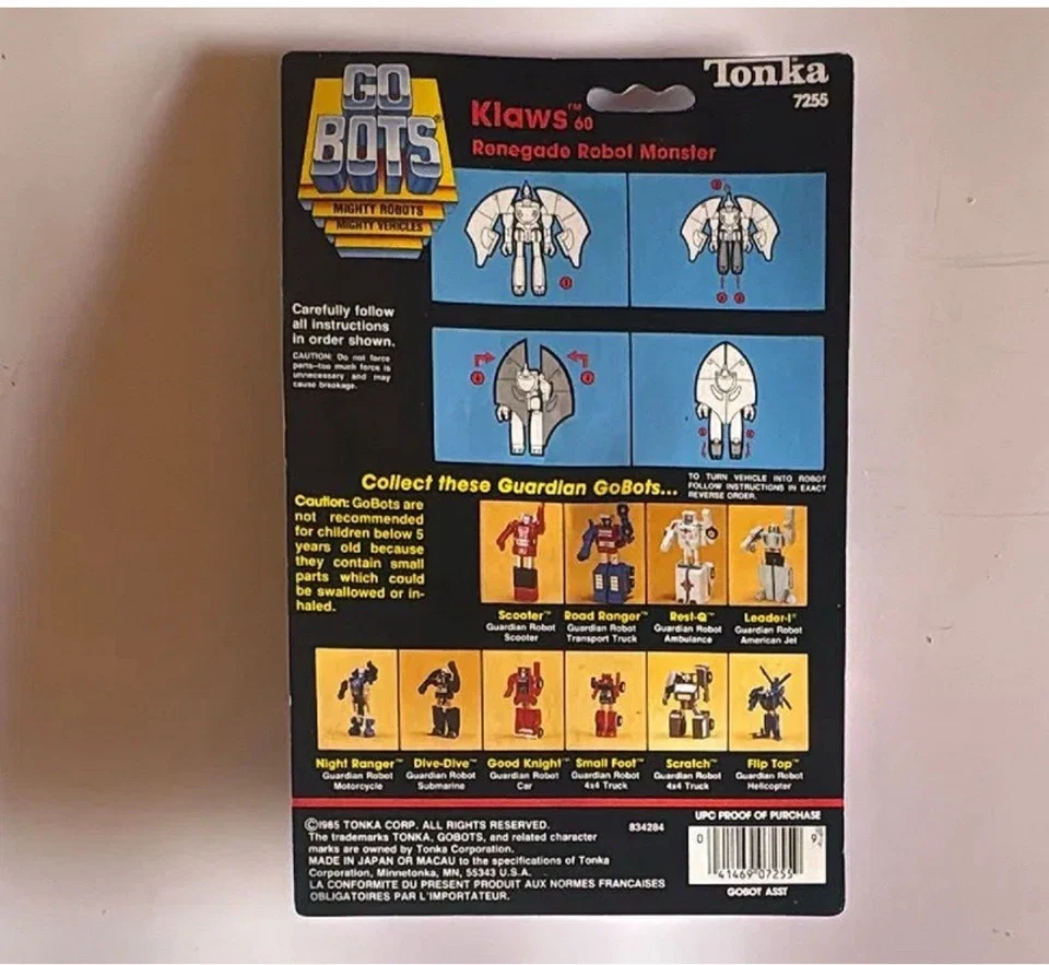 🔥🔥Klaws 60 Mighty Robots Puissants 1985 Tonka Gobots Vintage Sealed🔥🔥 - Image 2 of 2