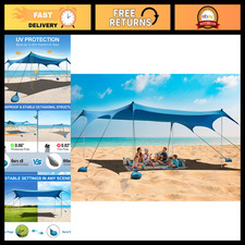 Beach Tent Sun Shelter, Camping Sun Shelter 11x 14FT with 22mm Thickened Aluminu