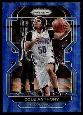 2021-22 Panini Prizm Blue Wave Cole Anthony #121 B