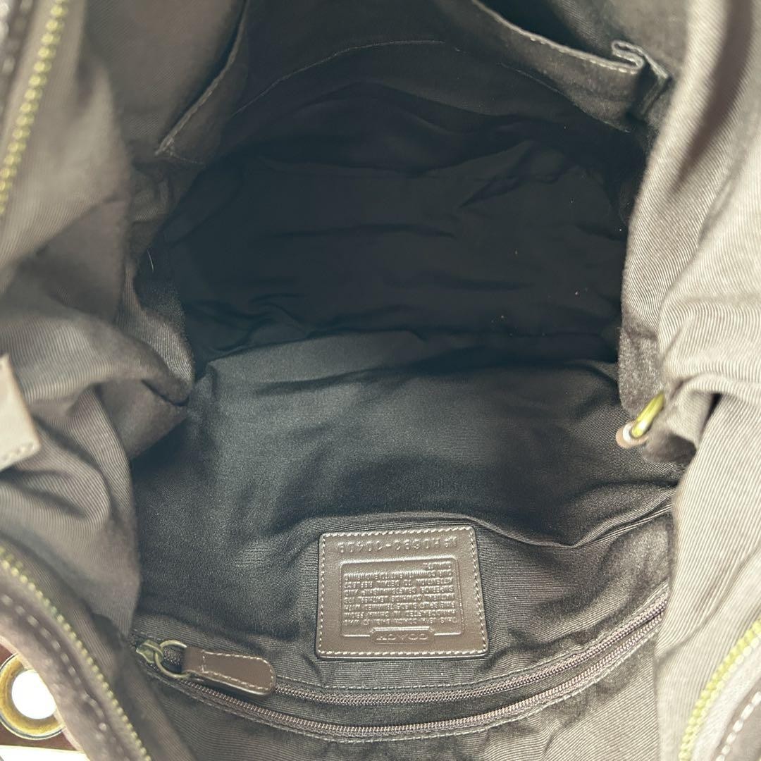 Coach Patchwork Duffle Bag Dark Brown Leather Rar… - image 7