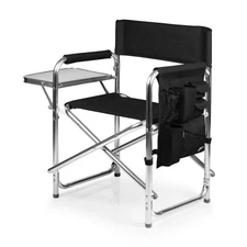 Sports Chair with Side Table, Outdoor Foldable Padded Adult Camping Chairs wi...