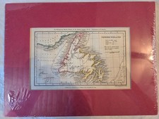 Rare J.C. Walker 1834 Hand Colored Map of  Newfoundland 