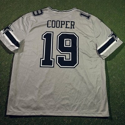 Nike Dri-Fit Amari Cooper #19 NFL Dallas Cowboys Inverted Jersey Men s XXL Gray 