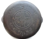 Vintage - Griswold Cast iron Skillet 3 Erie Pa. USA 709 - 3