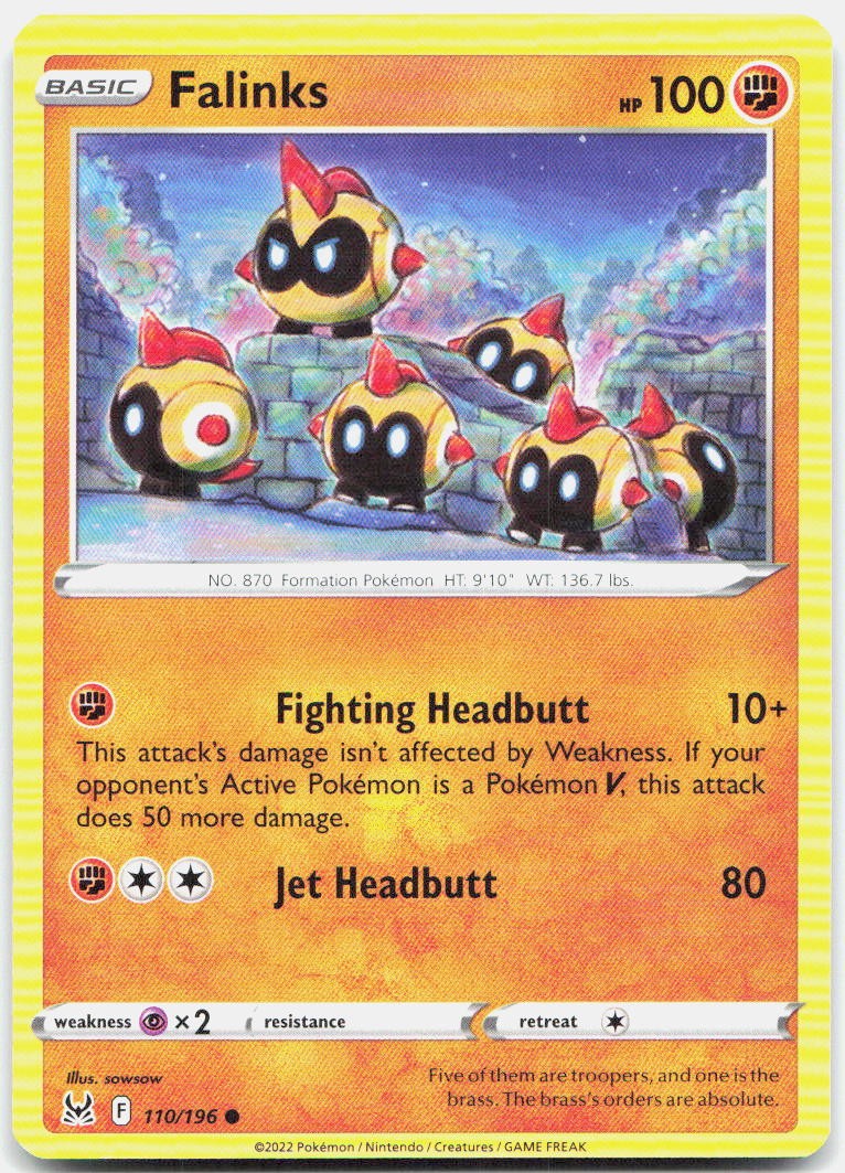Falinks 110/196 Common Lost Origin Pokemon Near Mint