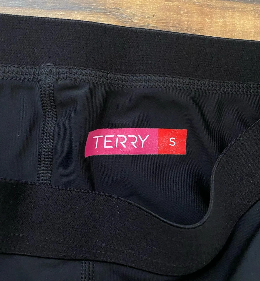 Shorts/forro acolchoado feminino de ciclismo universal Terry tamanho pequeno S preto - Imagem 3 de 4