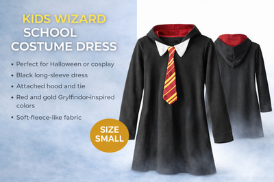 Harry Potter Gryffindor Dress-Up Costume with Wand, Scarf, Tie and Hooded Robe