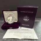 U.S. Mint 1987 American Eagle Proof 1 oz .999 Silver Coin w/ Box & Certificate