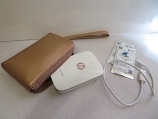 HP Sprocket Photo Printer - White and Rose Gold with case Model Z3Z91A